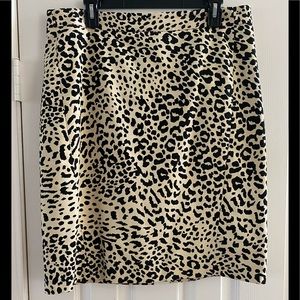 LOFT Leopard Print Pencil Skirt